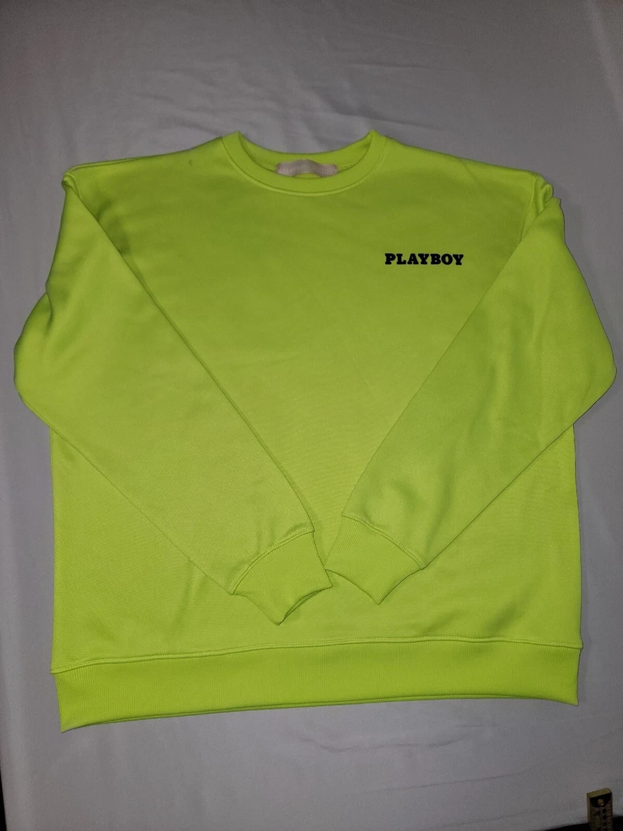 Neon green playboy hoodie clearance