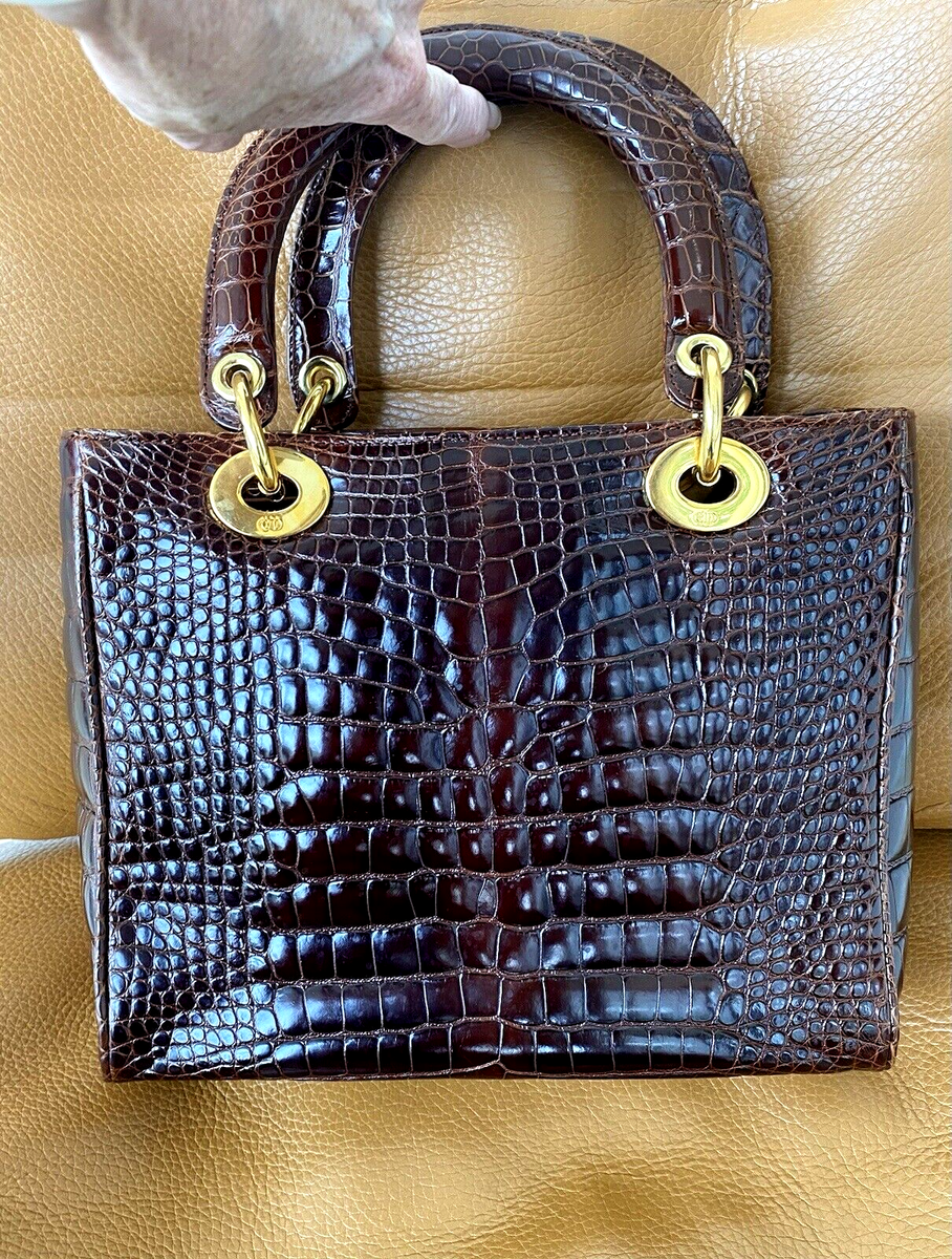 Dior archive real crocodile tote bag old