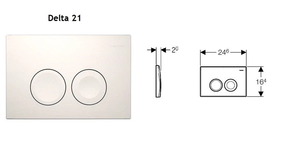 Geberit Duofix Vorwandelement Wand Tiefspül WC Delta25 + WC-Sitz WC Komplett Set - Bild 3 von 4