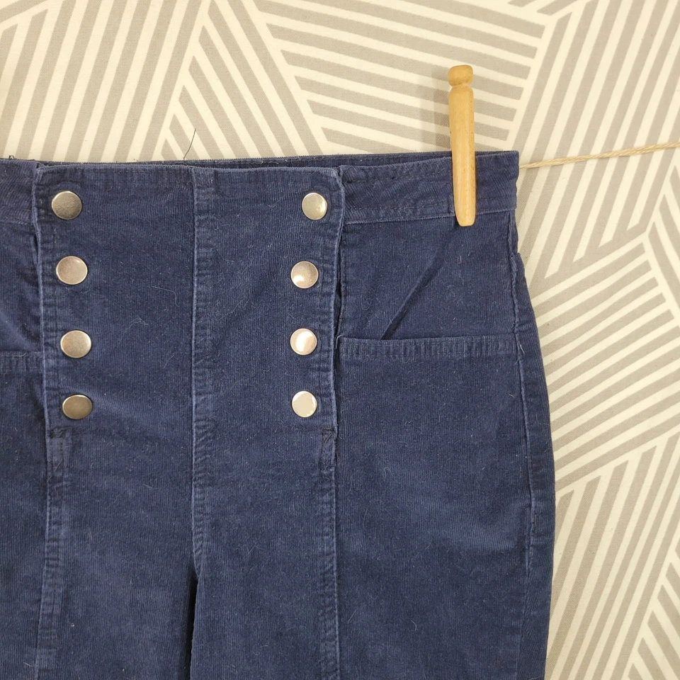 Venus вельветовые брюки 10 32 «X 32,5 длинная талия темно-синий Pinwhale Flare высоты - Изображение 3 из 4