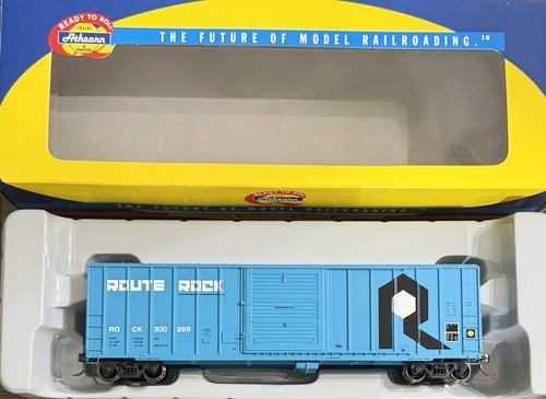 Coche de caja Athearn FMC 50’ escala HO. Route Rock #300269 | Condition: New