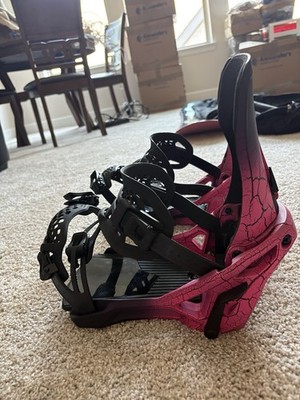 2026 Nidecker LT SuperMatic Drop In Snowboard Bindings Magma LARGE (8-10.5)