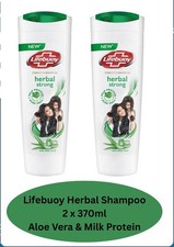 Lifebuoy 2 x 370ml Herbal Shampoo Lifeboy with Aloe Vera & Milk Protein for Hair