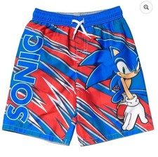 SEGA Sonic the Hedgehog UPF 50 Swimsuit Trunks Size 7 Boys