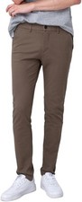 Men's Skinny Stretchy Khaki Pants Colored Pants Slim Fit Slacks Tape