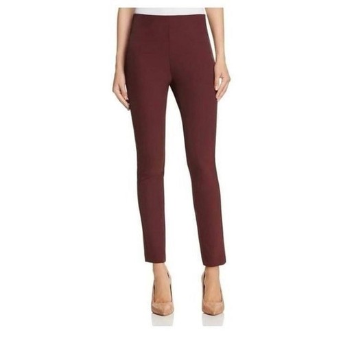 Theory Women's Navalene Becker Burgundy Pants Size 10