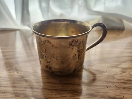 52.5g Sterling Silver Baby Cup W/ inscription "Mary Jane" ROGERS, LUNT & BOWLEN