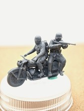 3D-Printed 1/72/48 WWII German 2  man motorcycle crew Unpainted Model