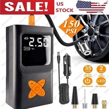 Tire Inflator Car Air Pump Compressor Electric Portable Auto 12V Volt 150 PSI US