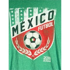 Mexico F&uacute;tbol 2018 FIFA Russia size Medium Soccer distressed print