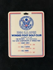 VTG 1984 U.S. Open Championship Bag Tag Winged Foot Golf Club USGA Fuzzy Zoeller