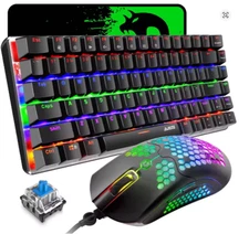 AK33 Mechanical Gaming Keyboard & M5 Mouse Combo Rainbow LED Backlit