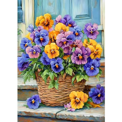 Flowers Diamond Art Painting Kits for Adults Beginners 5D DIY Round Full - Bild 1 von 7