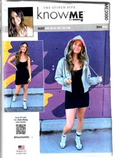 Know Me by mimi G ME2080 Sewing Pattern Misses Stretch Knit Dress & Hoodie 6-14