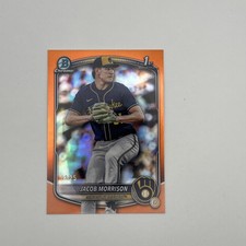 2025 Bowman draft Jacob Morrison Chrome True Orange Refractor 18/25 BDC-42 🔥🔥