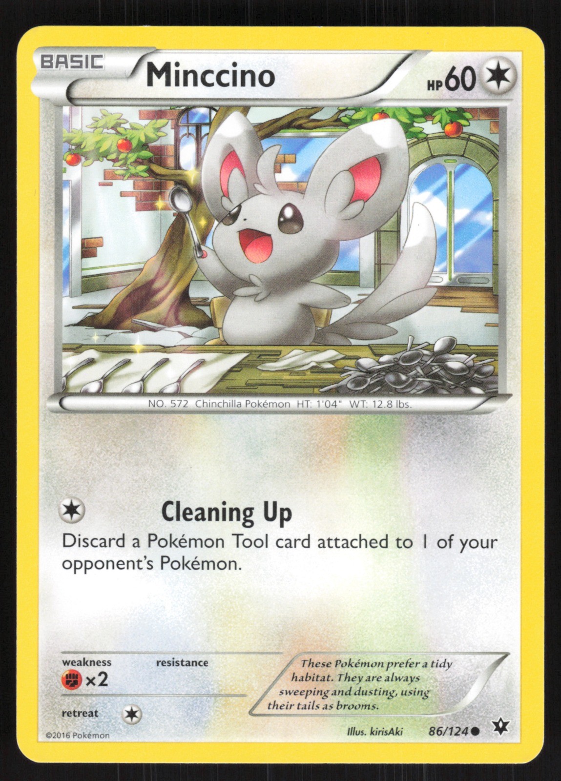 Minccino (86) 86/124 LP XY - Fates Collide Pokemon Card