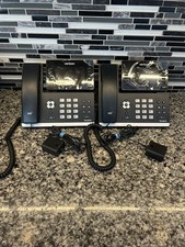 Yealink T54W IP Phone Bluetooth WiFi Power Supply - Lot Of 2- Cracked Screens