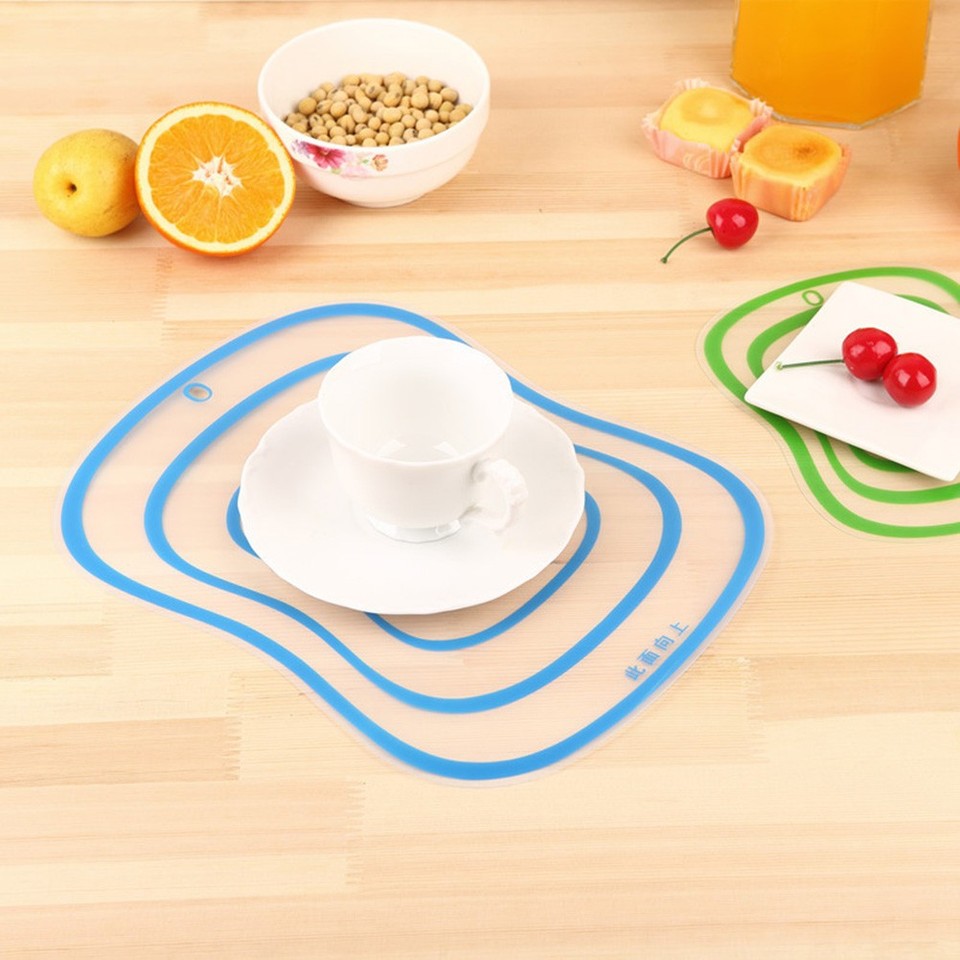 4Pcs Flexible Resin Chopping Boards with Non Slip Surface for Kitchen ...