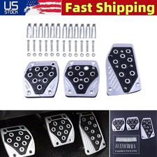 3pcs Non-slip Car Pedal Pads Manual Car Brake Gas Clutch Pedal Covers Universal