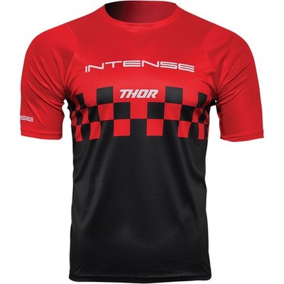 Thor Intense Chex Jersey - Red/Black - Large 5120-0141