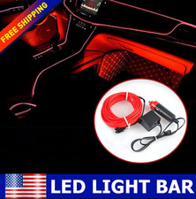 For Universal Car LED Wire String Strip Interior Decorative Atmosphere Light Red