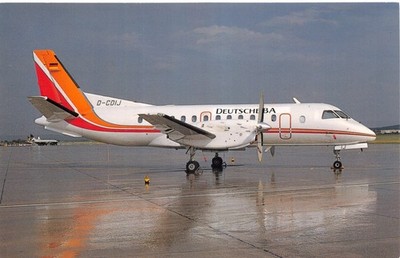 USA LUFTFAHRT PASSAGIERFLUGZEUG POSTKARTE SAAB 340A D-CDIJ DEUTSCHE DELTA SEHR GUTER ZUSTAND