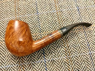 STUNNING GRAIN GBD BENT BRIAR PIPE BRANDED STEM