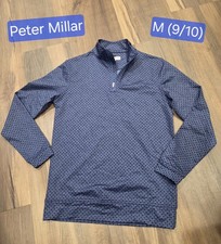 Peter Millar Boys Medium 9/10 Collard Quarter Zip Pullover