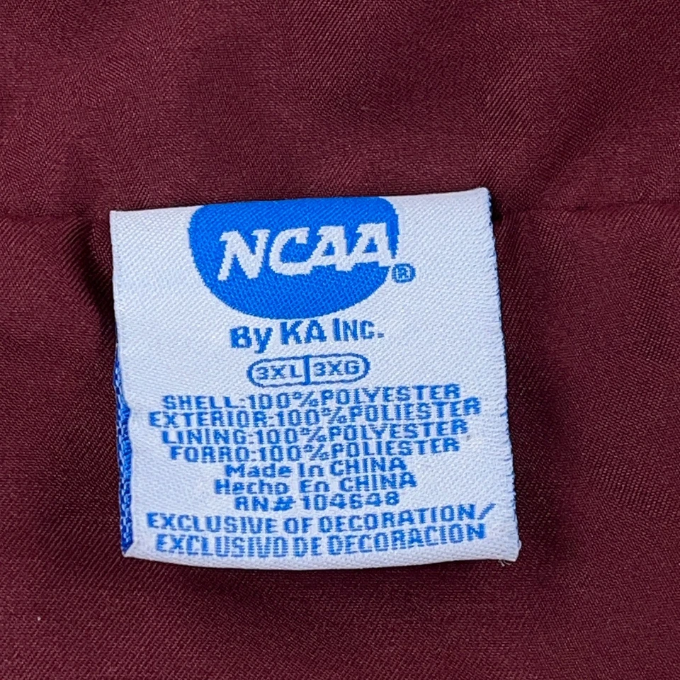 Virginia Teck Hokies Jacket Men 3XL Pullover Windbreaker Wind Shirt Maroon Adult - Image 3 of 4