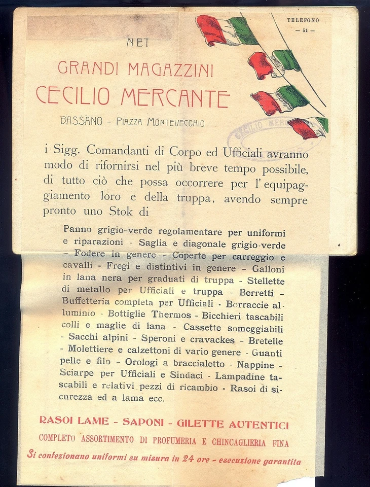 Libretto AGENDA DEL SOLDATO  1916 ( Cecilio Mercante -Bassano) - Imagen 3 de 4