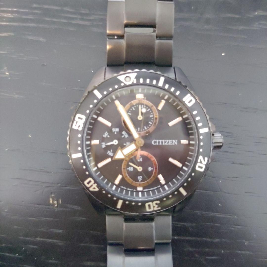 Citizen Vmpd7-514-26 Black Chronograph Watch for Men