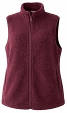 TU Borg Fleece Gilet Size 20 22 Burgundy Teddy Vest Zip Up Pockets BNWT