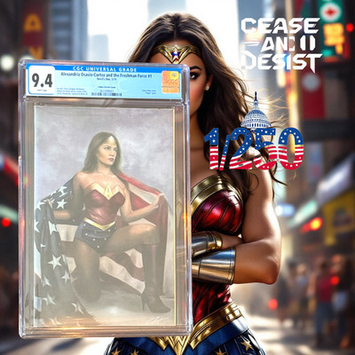 ALEXANDRIA OCASIO-CORTEZ FRESHMAN FORCE 1 Cohen Wonder Woman Variant CGC 9.4