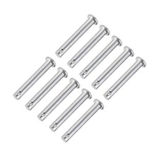 Single Hole Clevis Pins 6mm x 40mm Zinc-Plated Steel - 10 Pack Durable Fasteners