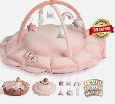 Gimnasio de juegos convertible 5en1 para bebés con 6 juguetes para recién nacido