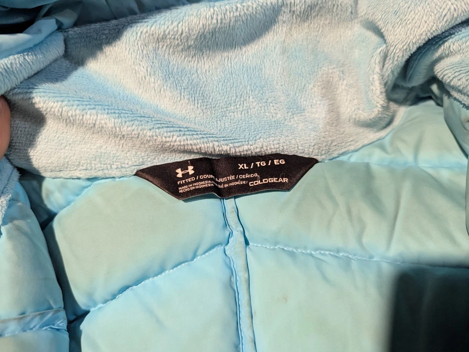 Chaqueta Underarmour para mujer XL azul Storm Pertex Quantum plumón abrigo acolchado parka Foto 2 de 4