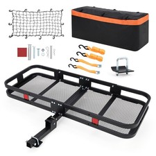 500 Lbs Folding Hitch Mount Cargo Carrier For 2 Receiver With Waterproof Bag 500 Lbs Folding Hitch Mount Cargo Carrier For 2 Receiver With Waterproof Bag