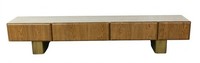 Tv-Lowboard Braun Armlehnen Holz Modern Wohnzimmer Komfortabel