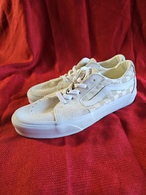 Vans Old Skool Floral Check In Marshmallow Colorway Mens 8 Womens 9.5