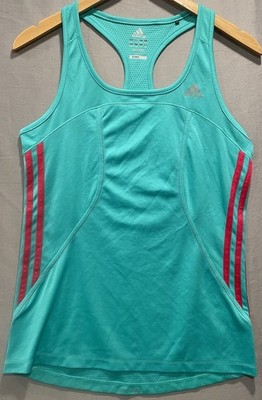 Adidas Climalite Women s Tank Top M Green Racerback Athletic Sports Response USA