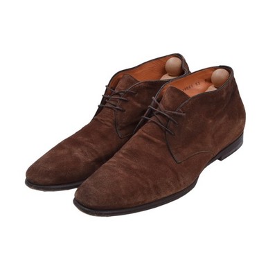SANTONI Chukka Stiefel Schuhe Gr 8 1/2 Shoes Made in Italy Wildleder Suede Boots