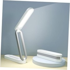 LED Desk Lamp for Office Home Battery Operated Lamp Rechargeable Lamp White