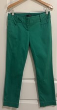 The Limited Pants Womens 2 Drew Fit Green Solid Career Stretch Collection