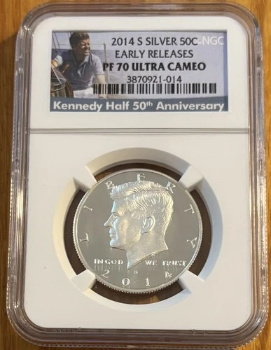 2014-S Silver Early Releases Kennedy Half Dollar - NGC PF70 Ultra Cameo