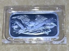 UNOPENED SILVERTOWNE AMERICAN EAGLE SHIELD AND ARMS ONE OZ .999 FINE SILVER  BAR