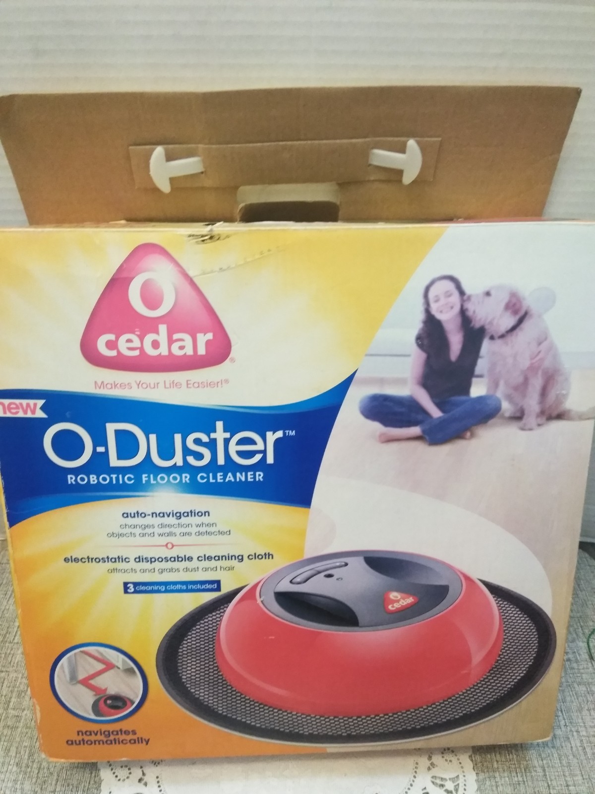 NEW   O-CEDAR O-DUSTER ROBOTIC FLOOR CLEANER