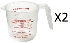 Norpro 2 Cup Plastic Liquid Measuring Cup (2-Pack)