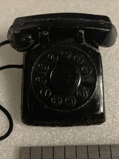 Vintage Barbie Accessory 1960's BLACK TELEPHONE Rotary Phone Fashion PAK