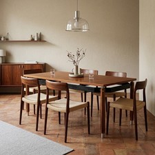 Tavolo Vintage Faggio Mogano Alluminio Design Italia Anni 60 Originale