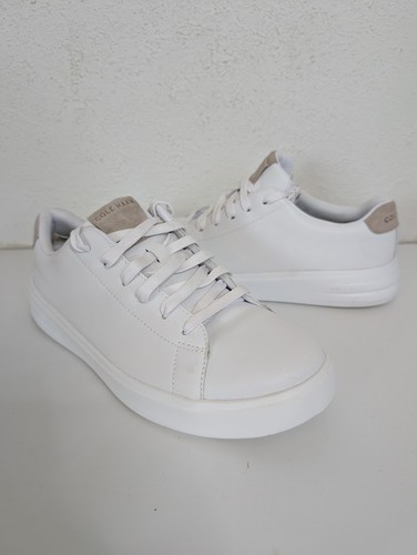 COLE HAAN Mens Grand Plus Crosscourt White Leather Sneaker Size 8 Lightweight